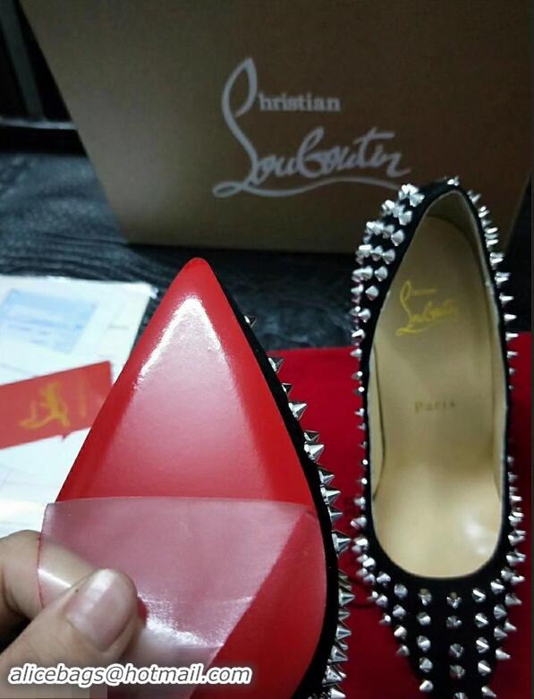 Lowest Price Christian Louboutin Glitter Multi Pigalle Spikes Pumps CL9874 Black