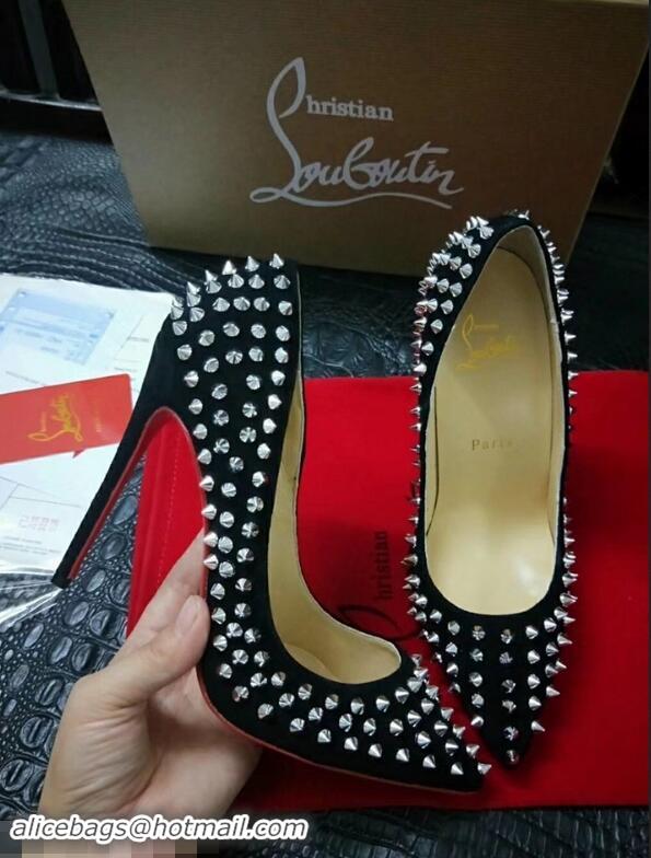 Lowest Price Christian Louboutin Glitter Multi Pigalle Spikes Pumps CL9874 Black