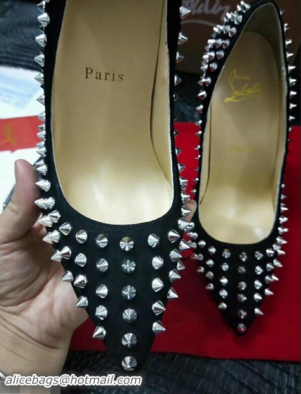 Lowest Price Christian Louboutin Glitter Multi Pigalle Spikes Pumps CL9874 Black