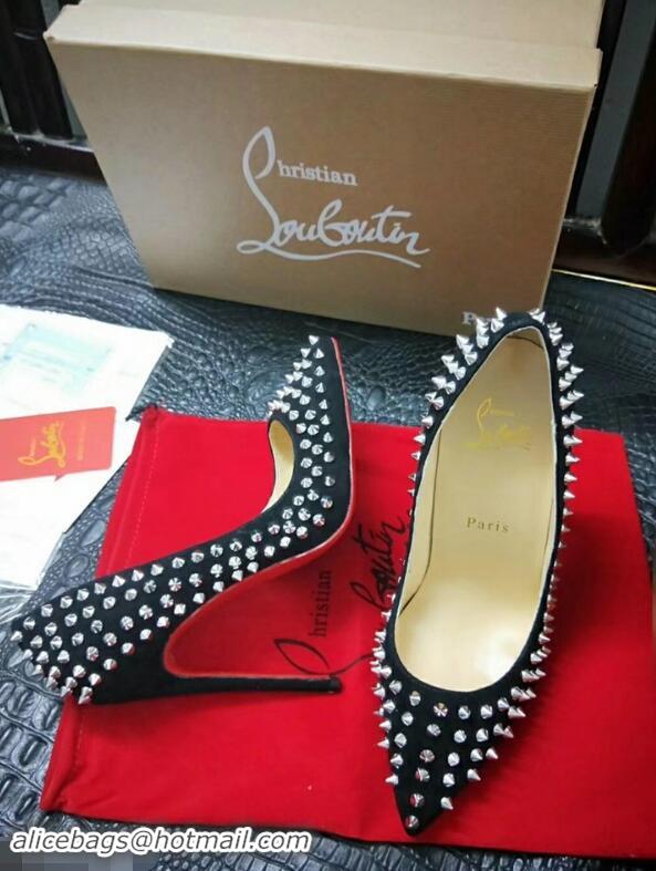 Lowest Price Christian Louboutin Glitter Multi Pigalle Spikes Pumps CL9874 Black