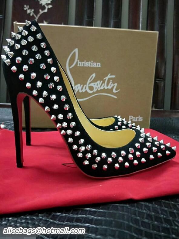 Lowest Price Christian Louboutin Glitter Multi Pigalle Spikes Pumps CL9874 Black