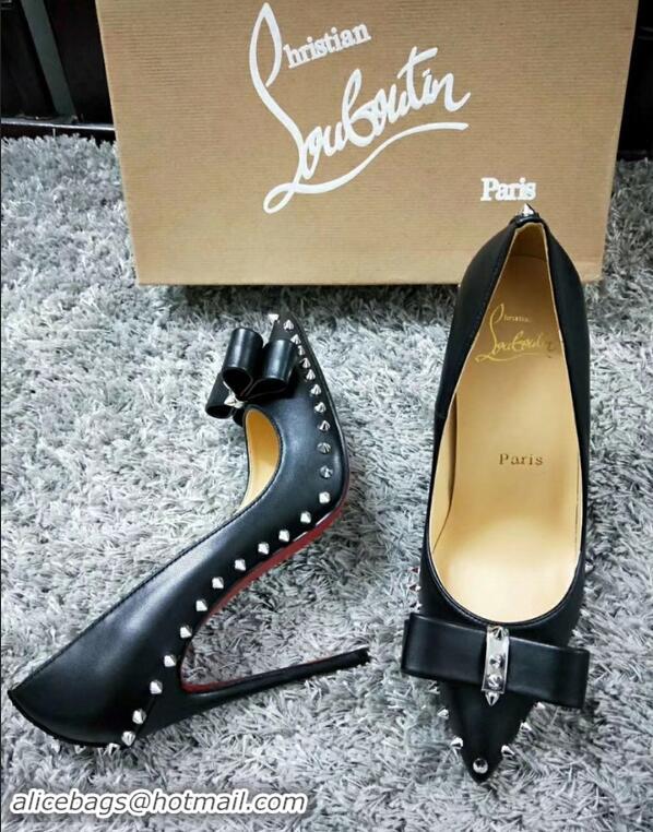 Lowest Cost Christian Louboutin Women's Lucifer Spikes Bow Pumps CL9845 Black