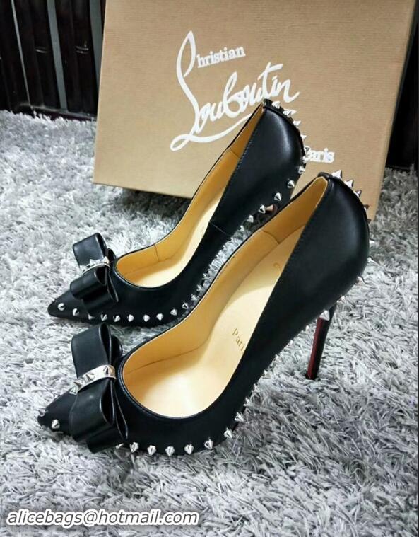 Lowest Cost Christian Louboutin Women's Lucifer Spikes Bow Pumps CL9845 Black