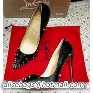 Buy Cheapest Christian Louboutin Point-toe Degraspike pumps CL9852 Black