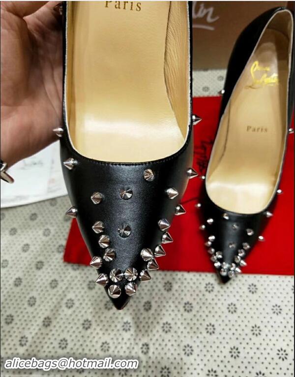 Buy Cheapest Christian Louboutin Point-toe Degraspike pumps CL9852 Black