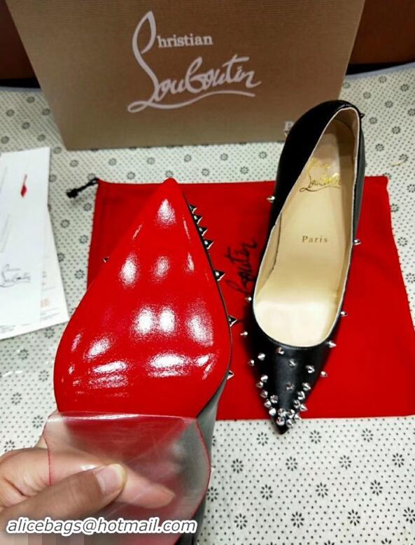 Buy Cheapest Christian Louboutin Point-toe Degraspike pumps CL9852 Black