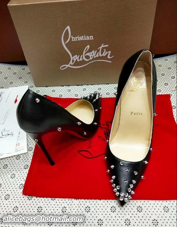 Buy Cheapest Christian Louboutin Point-toe Degraspike pumps CL9852 Black