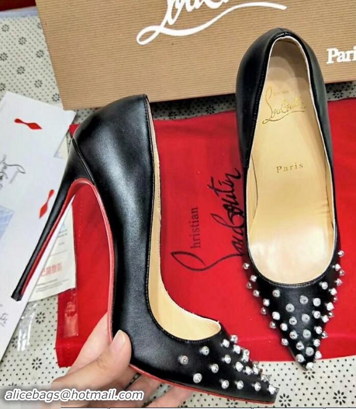 Discount Christian Louboutin Spike Pigalle Red Sole Pumps CL9552 Black