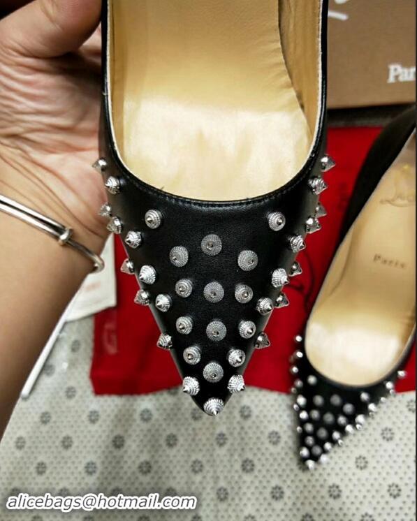 Discount Christian Louboutin Spike Pigalle Red Sole Pumps CL9552 Black