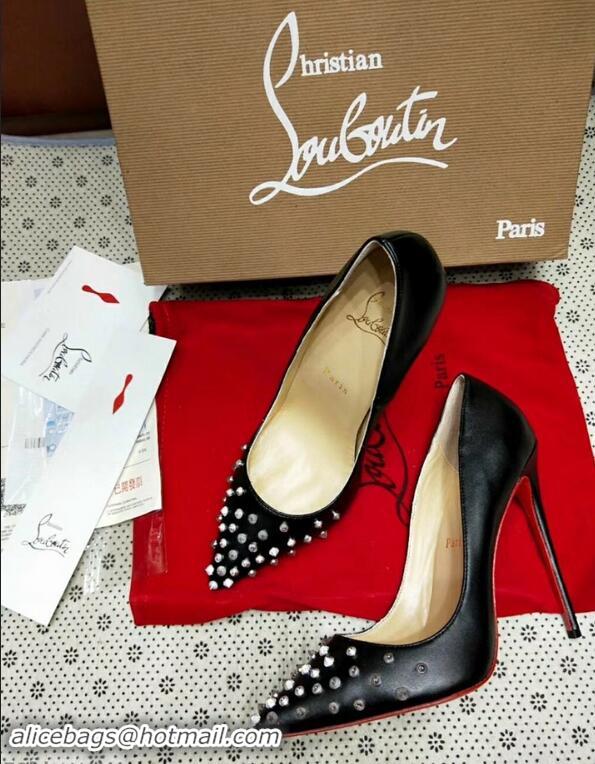 Discount Christian Louboutin Spike Pigalle Red Sole Pumps CL9552 Black