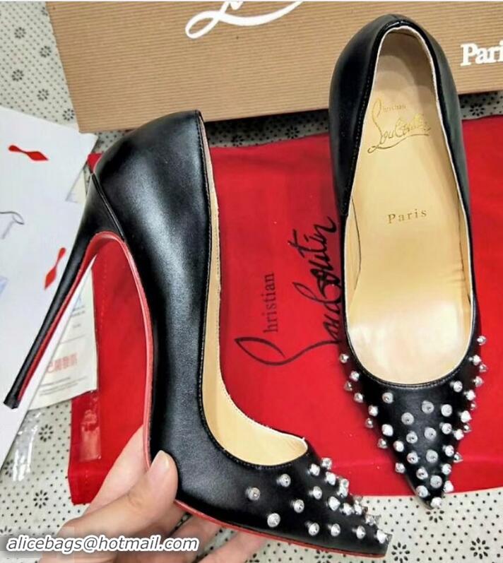 Discount Christian Louboutin Spike Pigalle Red Sole Pumps CL9552 Black