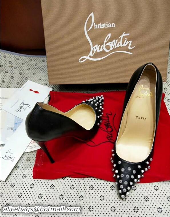 Discount Christian Louboutin Spike Pigalle Red Sole Pumps CL9552 Black