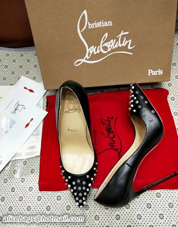 Discount Christian Louboutin Spike Pigalle Red Sole Pumps CL9552 Black