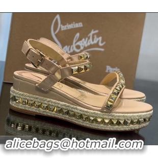 Duplicate Christian Louboutin 60MM Pyraclou Rockstud Wedges CL9703