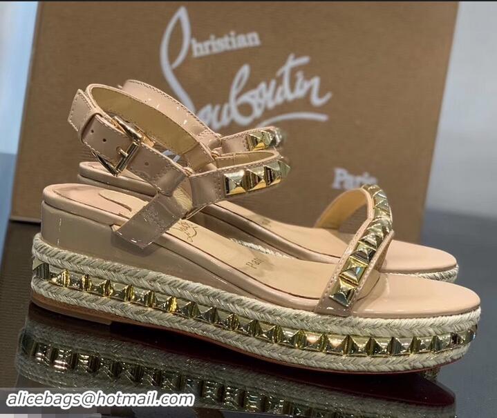 Duplicate Christian Louboutin 60MM Pyraclou Rockstud Wedges CL9703