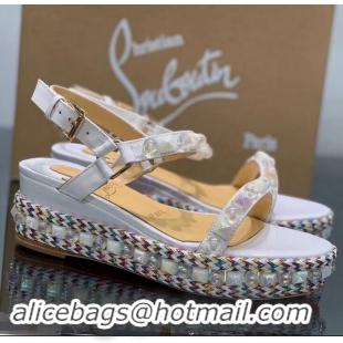 Buy Discount Christian Louboutin 60MM Pyraclou Rockstud Wedges CL9710