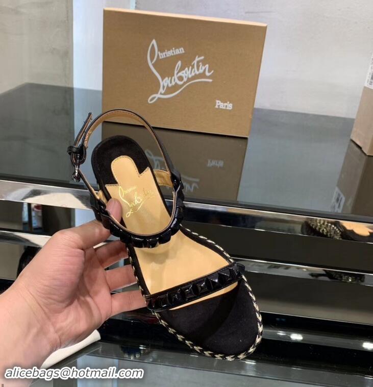 Well Crafted Christian Louboutin 60MM Pyraclou Rockstud Wedges CL9713