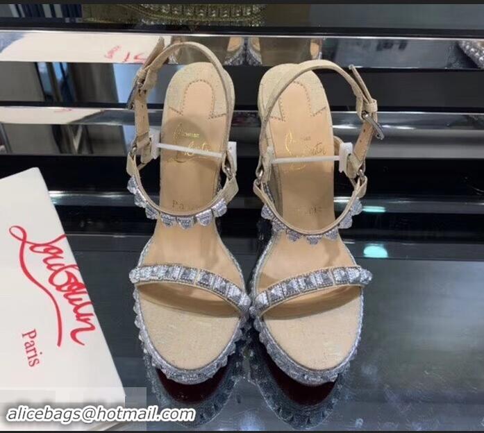 Promotion Discount Christian Louboutin 60MM Pyraclou Rockstud Wedges CL9719