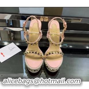 Low Cost Christian Louboutin 60MM Pyraclou Rockstud Wedges CL9720