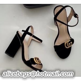 Good Product Gucci Heel 10cm Platform Sandals with Double G 573021 Original Quality Black 2019