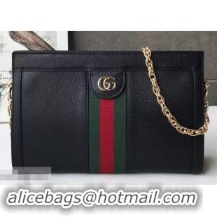 Funny Gucci Structured Shape Web Ophidia Small Shoulder Bag 503877 Leather Black 2019 