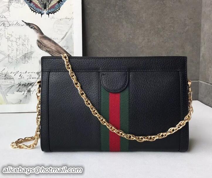 Funny Gucci Structured Shape Web Ophidia Small Shoulder Bag 503877 Leather Black 2019 