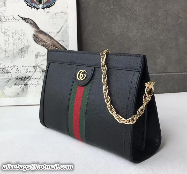 Funny Gucci Structured Shape Web Ophidia Small Shoulder Bag 503877 Leather Black 2019 