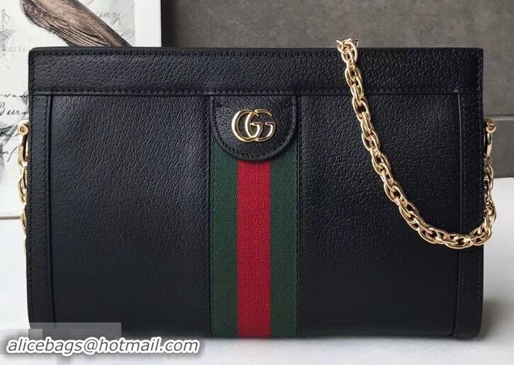 Funny Gucci Structured Shape Web Ophidia Small Shoulder Bag 503877 Leather Black 2019 