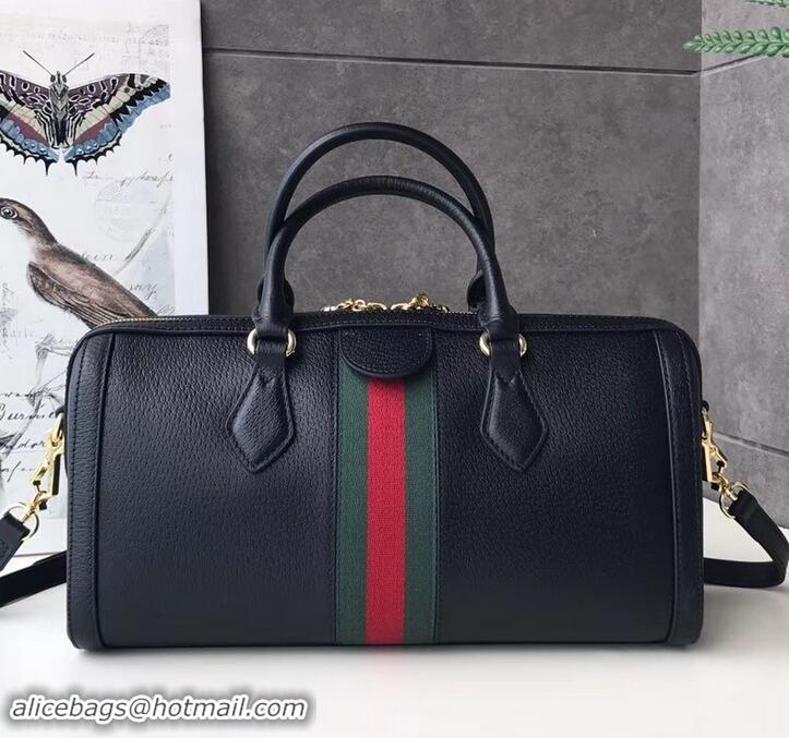 Low Price Gucci Web Ophidia Medium Top Handle Bag 524532 Leather Black 2019