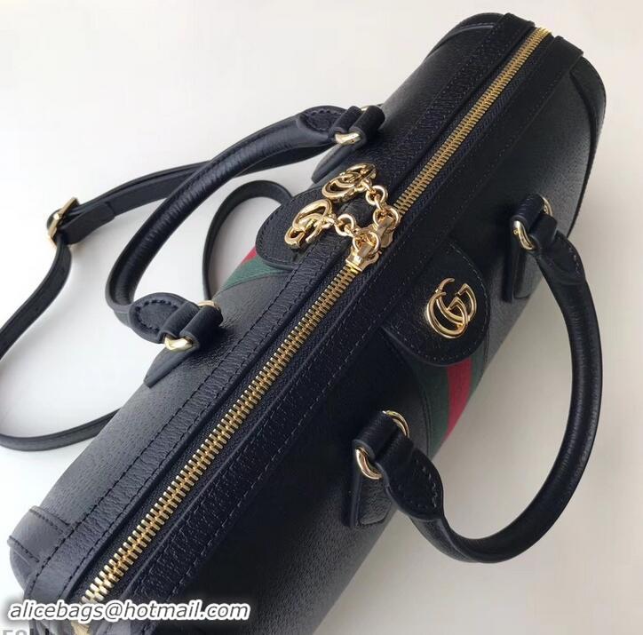 Low Price Gucci Web Ophidia Medium Top Handle Bag 524532 Leather Black 2019