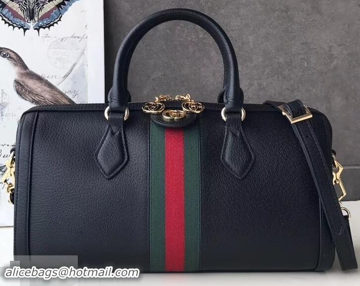 Low Price Gucci Web Ophidia Medium Top Handle Bag 524532 Leather Black 2019