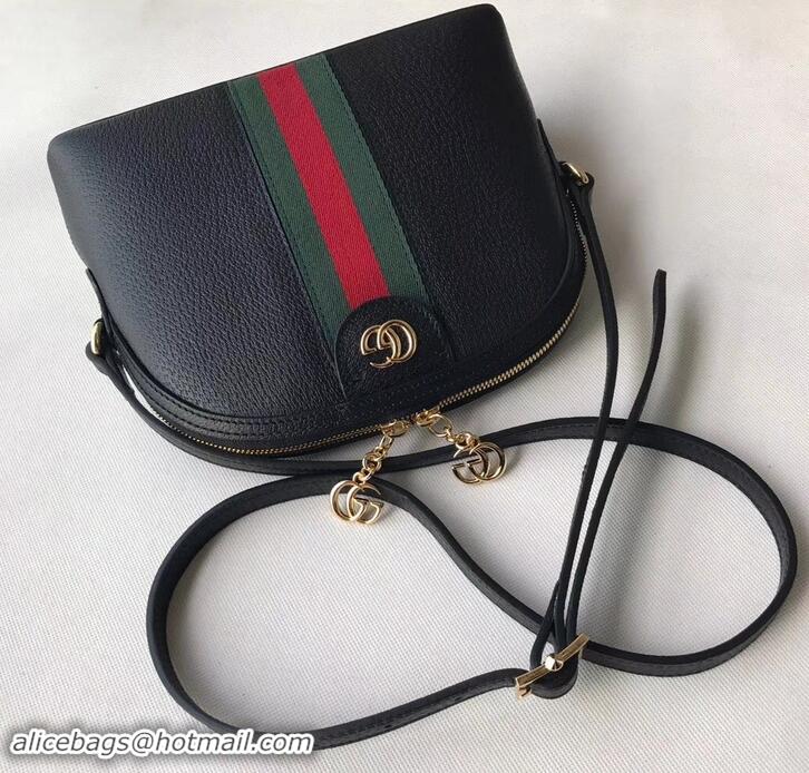 Luxury Gucci Web Ophidia Small Shoulder Bag 499621 Leather Black 2019