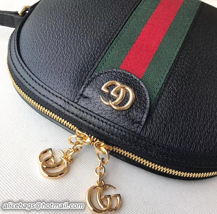 Luxury Gucci Web Ophidia Small Shoulder Bag 499621 Leather Black 2019