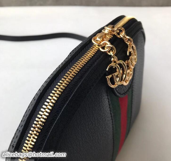 Luxury Gucci Web Ophidia Small Shoulder Bag 499621 Leather Black 2019