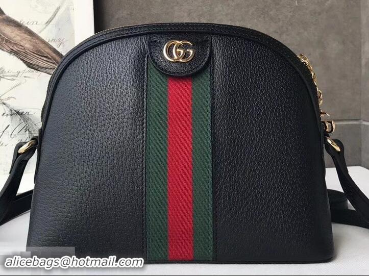 Luxury Gucci Web Ophidia Small Shoulder Bag 499621 Leather Black 2019