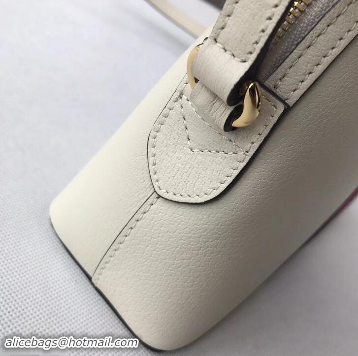 Elegant Gucci Web Ophidia Small Shoulder Bag 499621 Leather White 2019