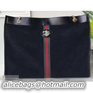 Hot Style Gucci Vintage Web Rajah Maxi Tote Bag 537218 Suede Black 2019