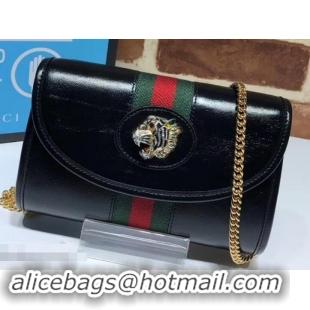 Fashion Luxury Gucci Vintage Web Rajah Chain Mini Bag 573797 Leather Black 2019