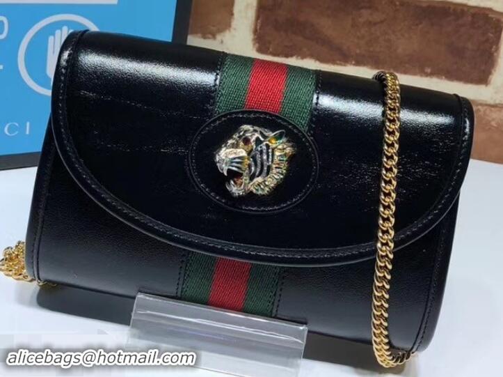 Fashion Luxury Gucci Vintage Web Rajah Chain Mini Bag 573797 Leather Black 2019