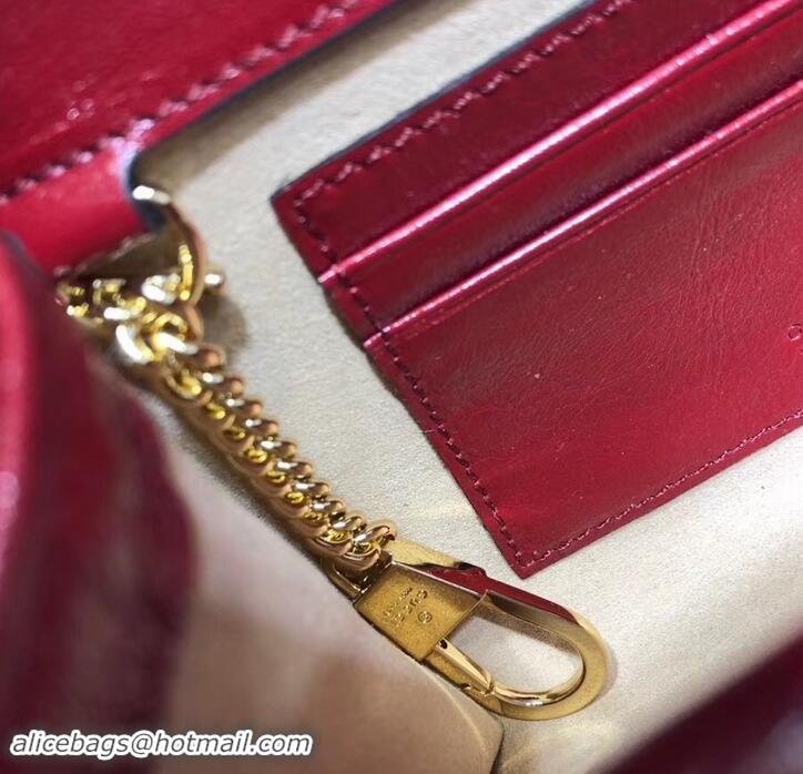 Fashion Gucci Vintage Web Rajah Chain Mini Bag 573797 Leather Red 2019