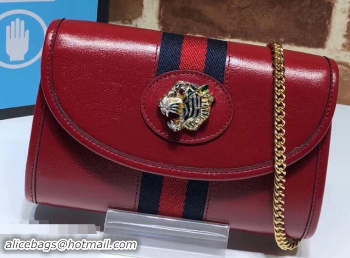 Fashion Gucci Vintage Web Rajah Chain Mini Bag 573797 Leather Red 2019