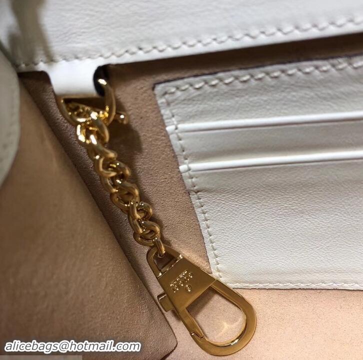 Best Quality Gucci Vintage Web Rajah Chain Mini Bag 573797 Leather White 2019