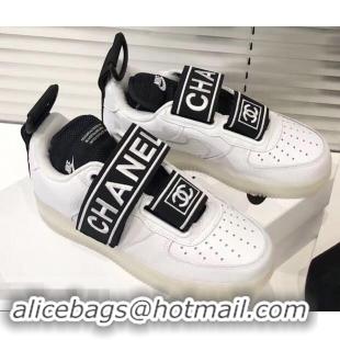 Discount Chanel x Nike Vintage Logo Sneakers G96418 White 2019