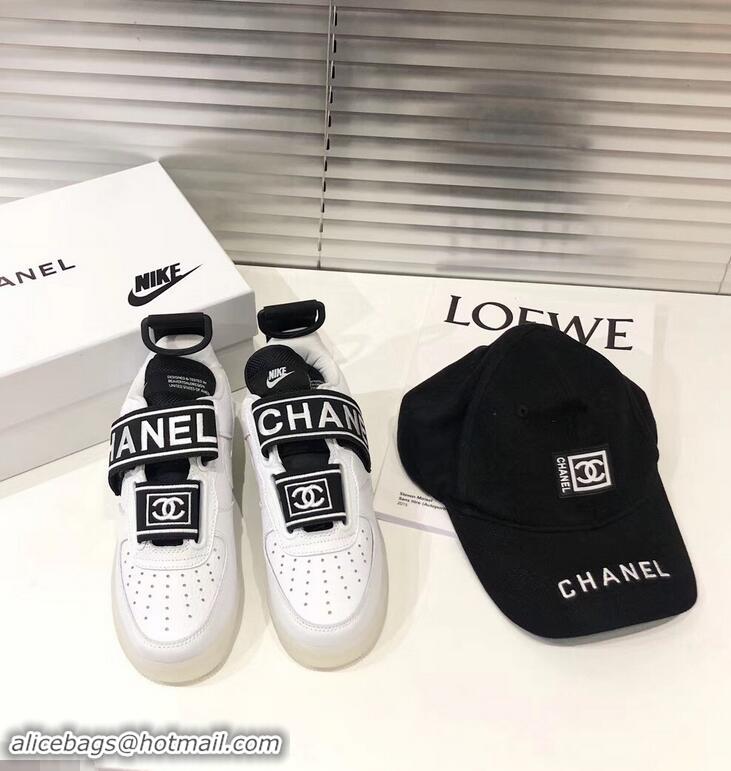 Discount Chanel x Nike Vintage Logo Sneakers G96418 White 2019