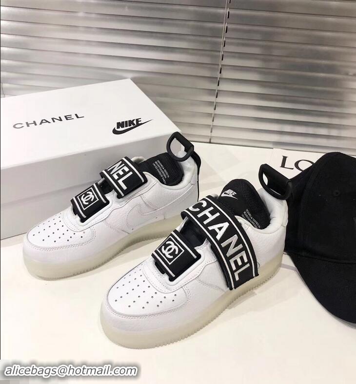 Discount Chanel x Nike Vintage Logo Sneakers G96418 White 2019