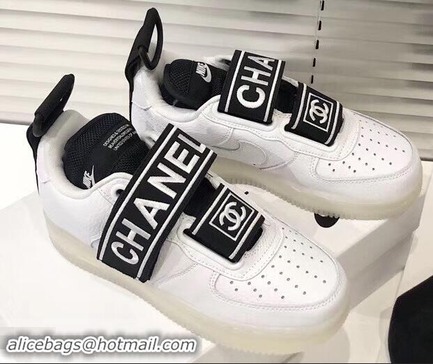 Discount Chanel x Nike Vintage Logo Sneakers G96418 White 2019