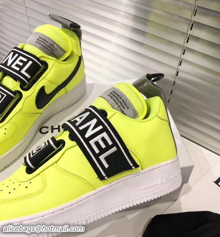 Perfect Chanel x Nike Vintage Logo Sneakers G96418 Fluo Yellow 2019