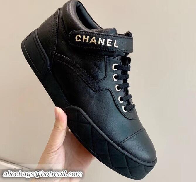 Low Price Chanel Lambskin Sneakers G34967 Black 2019