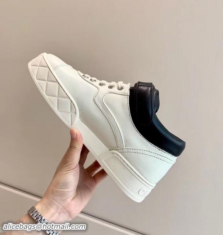 New Style Chanel Lambskin Sneakers G34967 Ivory White 2019