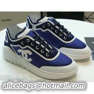 Free Shipping Chanel Mesh and Lycra Sneakers G34763 Blue 2019